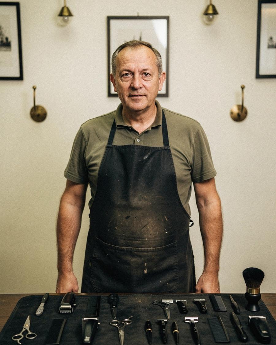 Barbershop portrait in Kyiv